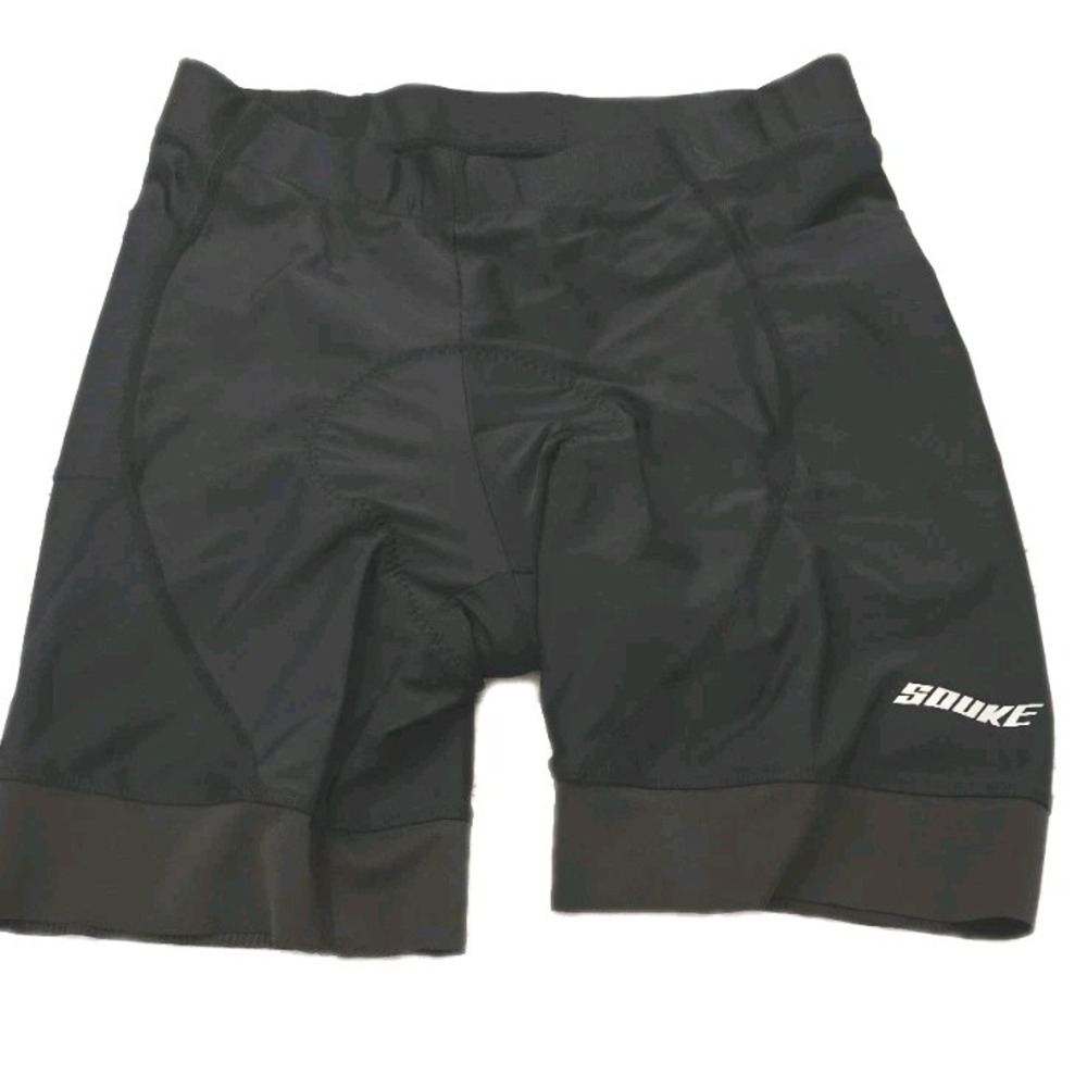 Padded Biking Soukesports Cycling Shorts Adult Large Black Polyester Spandex‎